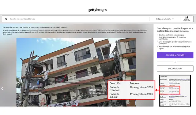 Getty Images publicó una fotografía desde otro ángulo el 19 de agosto (2). Foto: Getty Images @anadolu (Web)