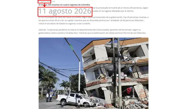 EFE publicó una fotografía desde otro ángulo el 11 de agosto. Foto: EFE (Web)