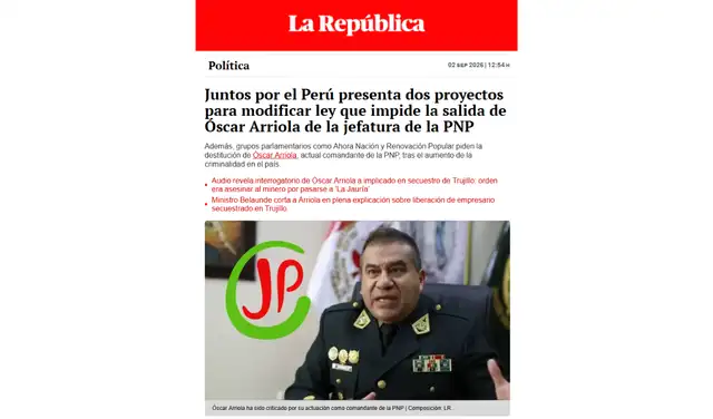 Nota de La República. Foto: La República Nota de La República. Foto: La República