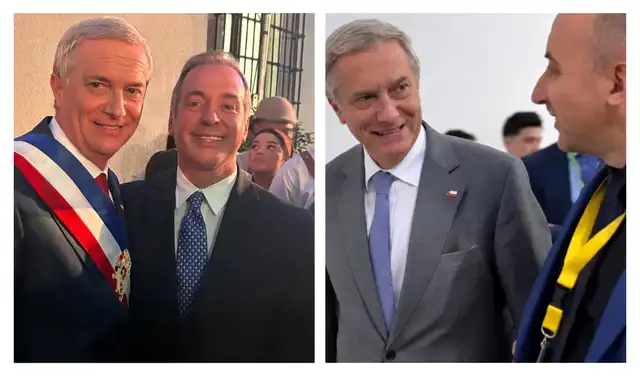 Chile. Díaz-Rosillo con el mandatario José Antonio Kast, quien también coincidió con el operador Cerimedo. Las autoridades chilenas han anunciado una investigación. Foto: difusión Chile. Díaz-Rosillo con el mandatario José Antonio Kast, quien también coincidió con el operador Cerimedo. Las autoridades chilenas han anunciado una investigación. Foto: difusión
