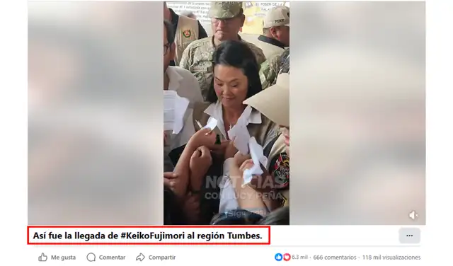 Video con en contexto real. Foto: Facebook Video con en contexto real. Foto: Facebook