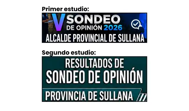 Los estudios son presentados como sondeos de opinión. Fotos: Facebook | Composición: LR
