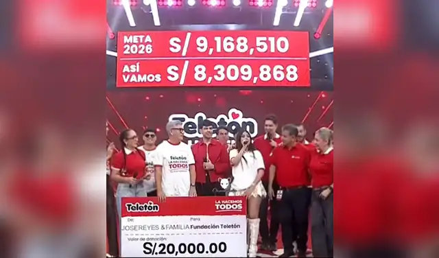 Milenka Nolasco se hizo presente en la Teletón 2026. Foto: América TV.  