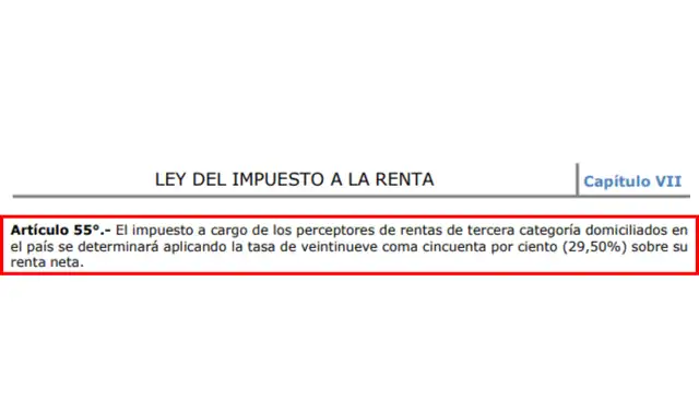 Ley de Impuesto a la Renta. Foto: Sunat