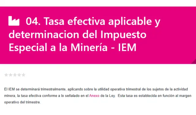 Impuesto Especial a la Minería. Foto: Sunat