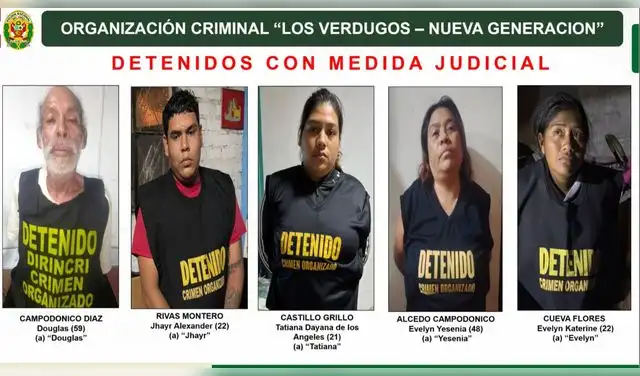 Detenidos en el megaoperativo en Piura