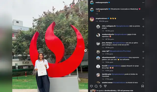 Reacción de Jorge Luna al logro profesional de su esposa. Foto: Instagram. Reacción de Jorge Luna al logro profesional de su esposa. Foto: Instagram.