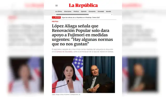 Nota de La República. Foto: La República Nota de La República. Foto: La República