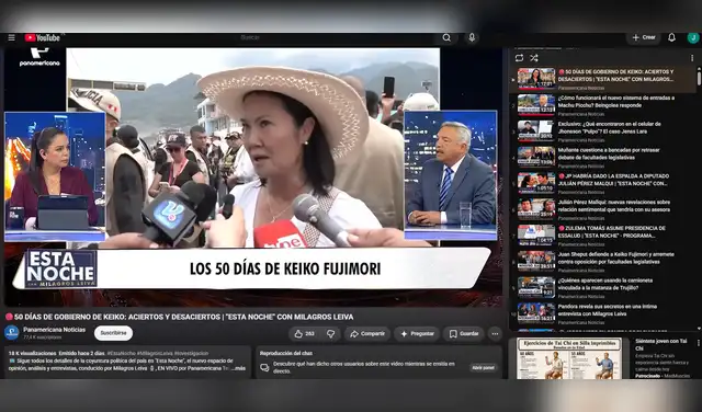 Panamericana TV retiró el programa del viernes 18 de septiembre de Milagros Leiva y solo se observa del jueves 17. Foto: YouTube.   