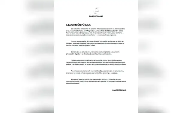 Panamericana TV emite comunicado a la opinión pública. / Composición LR. / Fuente Instagram
