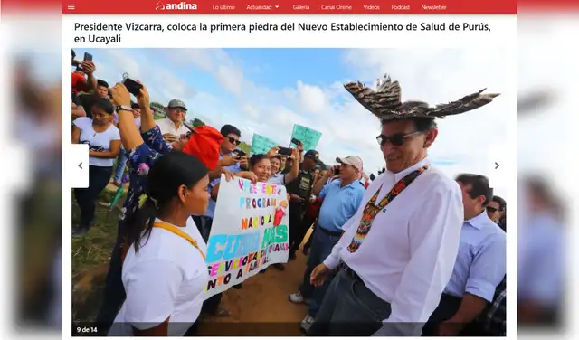 Vizcarra en Purús. Foto: Andina