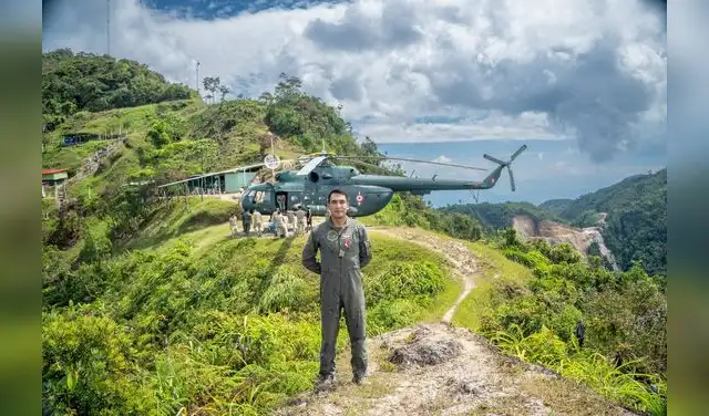 El Piloto. El mayor EP Jonathan Carrillo Berveño estaba al mando del helicóptero "La Bestia" que sufrió el incidente cuando se aprestaba a trasladar la máquina del CEMAE, Arequipa, a la Aviación del Ejército, en Lima. Foto: difusión  