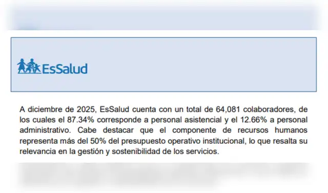 Plan Operativo Institucional 2026. Foto: EsSalud Plan Operativo Institucional 2026. Foto: EsSalud