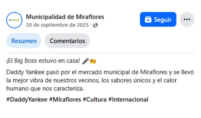 Descripción del video. Foto: Facebook