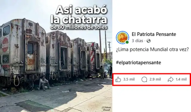 Alcance de la publicación viral. Foto: Facebook Alcance de la publicación viral. Foto: Facebook