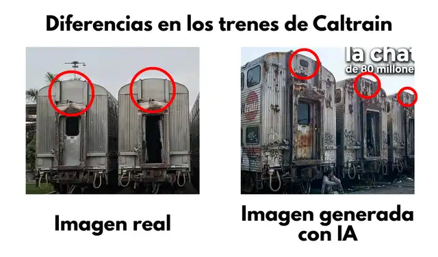 Diferencias en las imágenes. Fotos: Facebook | Composición: LR Diferencias en las imágenes. Fotos: Facebook | Composición: LR
