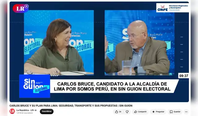 Entrevista a Carlos Bruce. Foto: YouTube Entrevista a Carlos Bruce. Foto: YouTube