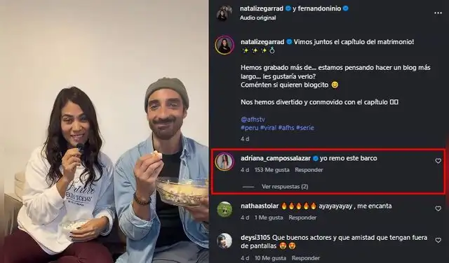 Fernando Niño y Natali Zegarra son pareja en 'Al fondo hay sitio'. Fernando Niño y Natali Zegarra son pareja en 'Al fondo hay sitio'.