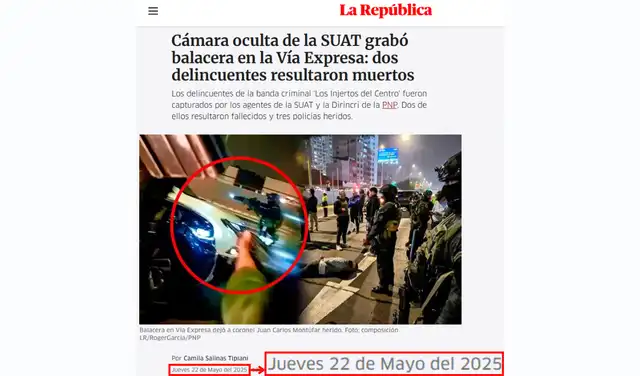La República presentó el hecho el 22 de mayo de 2025 (1). Foto: La República La República presentó el hecho el 22 de mayo de 2025 (1). Foto: La República