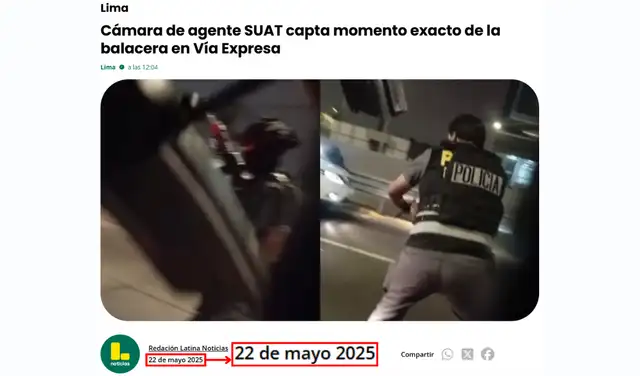 Latina Noticias presentó el hecho el 22 de mayo de 2025. Foto: Latina Noticias Latina Noticias presentó el hecho el 22 de mayo de 2025. Foto: Latina Noticias