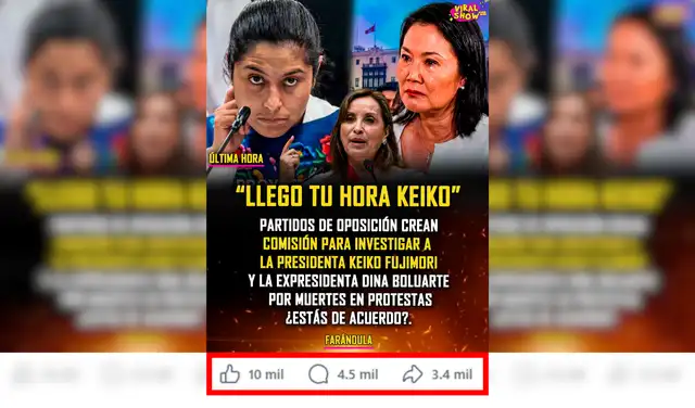 Alcance de la publicación. Foto: Facebook