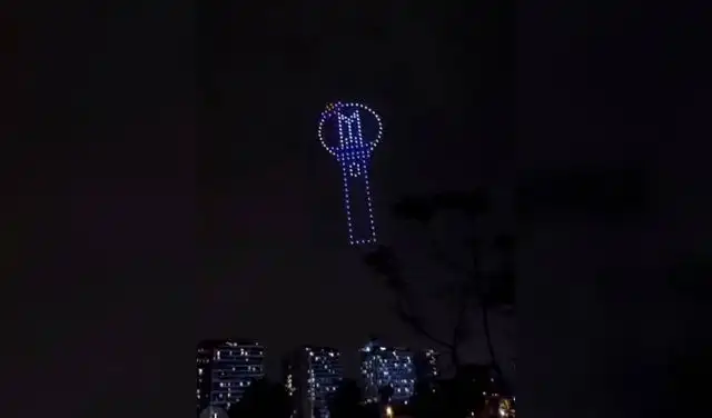 Show de drones para BTS se realizó el jueves 8 de octubre Show de drones para BTS se realizó el jueves 8 de octubre
