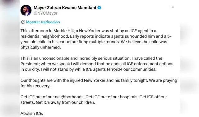 Alcalde de Nueva York se pronunció sobre esta detención del ICE. Alcalde de Nueva York se pronunció sobre esta detención del ICE.