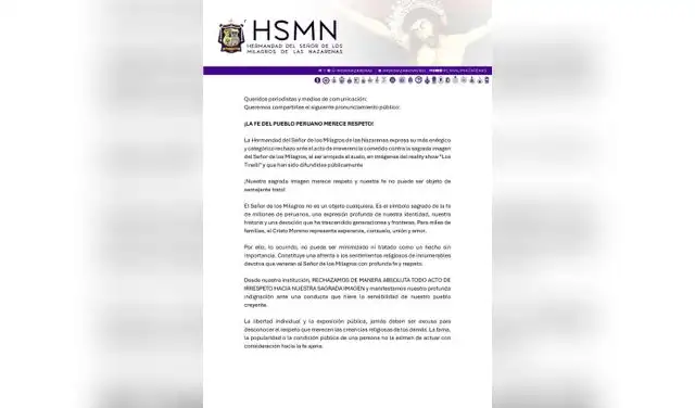HSMN se pronuncia tras polémica de la hija de Marcelo Tinelli. Foto: X HSMN se pronuncia tras polémica de la hija de Marcelo Tinelli. Foto: X