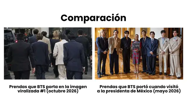 Primera comparación. Fotos: Redes sociales / Claudia Sheinbaum | Composición: LR