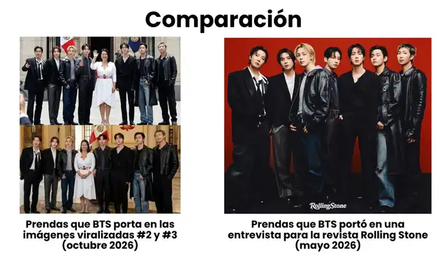 Tercera comparación. Fotos: Redes sociales / Rolling Stone | Composición: LR Tercera comparación. Fotos: Redes sociales / Rolling Stone | Composición: LR