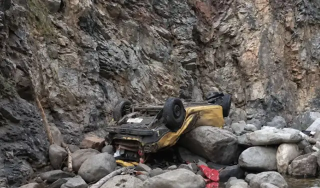 Seis personas perdieron la vida en un trágico accidente en la carretera Pativilca-Huaraz, región Áncash, cuando un automóvil chocó con una motocicleta y cayó a un abismo. Seis personas perdieron la vida en un trágico accidente en la carretera Pativilca-Huaraz, región Áncash, cuando un automóvil chocó con una motocicleta y cayó a un abismo.