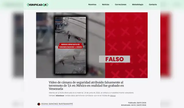 Nota de Verificador de La República. Foto: Verificador de La República Nota de Verificador de La República. Foto: Verificador de La República