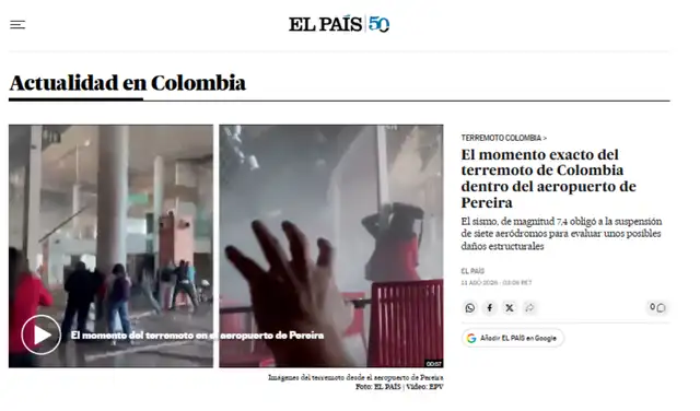 Nota de El País. Foto: El País
