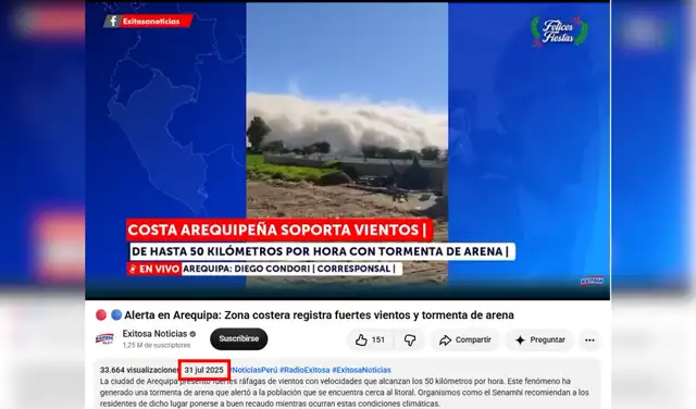 El mismo video fue publicado en 2025 (1/2). Foto: YouTube El mismo video fue publicado en 2025 (1/2). Foto: YouTube