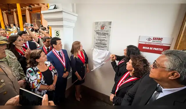 Autoridades del Poder Judicial participaron en la inauguración de la primera sede nacional especializada en extorsión y delitos conexos, un nuevo paso en la estrategia de justicia penal en La Libertad. Foto: difusión. Autoridades del Poder Judicial participaron en la inauguración de la primera sede nacional especializada en extorsión y delitos conexos, un nuevo paso en la estrategia de justicia penal en La Libertad. Foto: difusión.