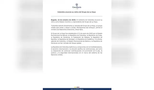 Comunicado de la Cancilleria de Colombia. Comunicado de la Cancilleria de Colombia.