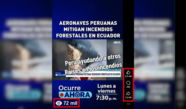 Viralidad del video. Foto: Facebook