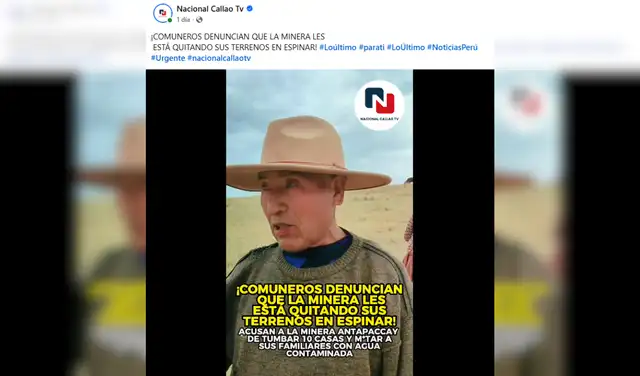 Hay más denuncias en contra de la minera. Foto: Facebook Hay más denuncias en contra de la minera. Foto: Facebook