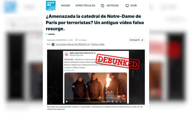 Nota de France 24 traducida. Foto: France 24 Nota de France 24 traducida. Foto: France 24