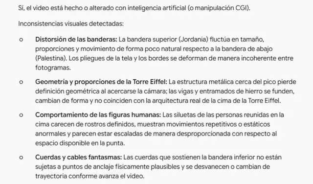 Análisis del video con SynthID. Foto: SynthID Análisis del video con SynthID. Foto: SynthID