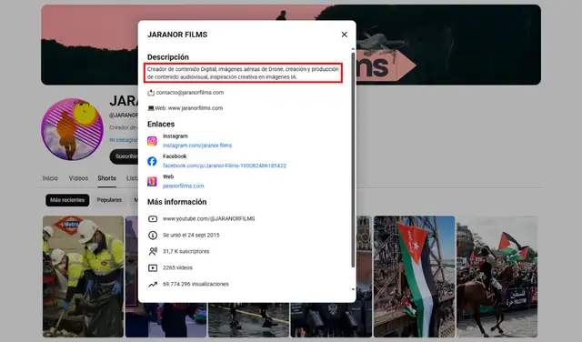 Creador del video. Foto: YouTube Creador del video. Foto: YouTube