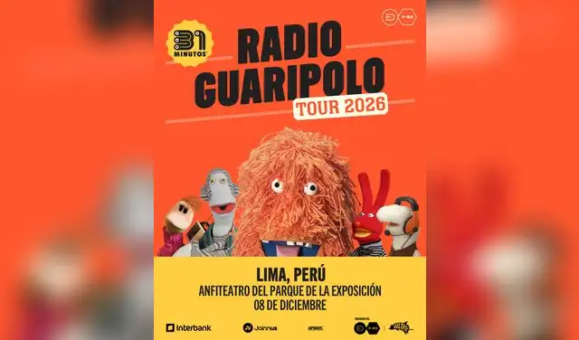 El show de 31 Minutos se realizará en el Anfiteatro del Parque de la Exposición El show de 31 Minutos se realizará en el Anfiteatro del Parque de la Exposición