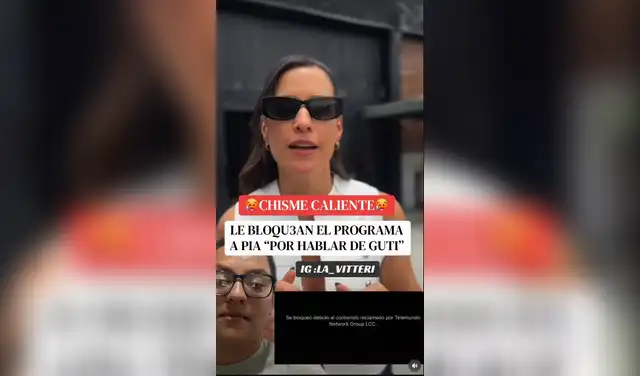 María Pía se pronunció tras eliminación de su podcast por reclamo de Telemundo. Foto: TikTok.  
