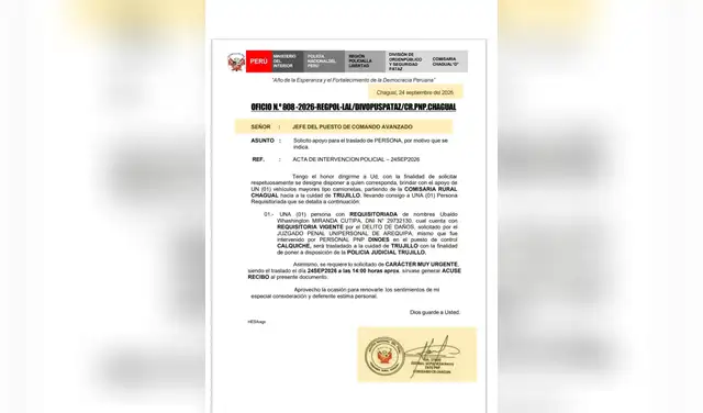 Los documentos confirman que el Comando Unificado Pataz continua utilizando los vehículos de la minera Poderosa. Los documentos confirman que el Comando Unificado Pataz continua utilizando los vehículos de la minera Poderosa.