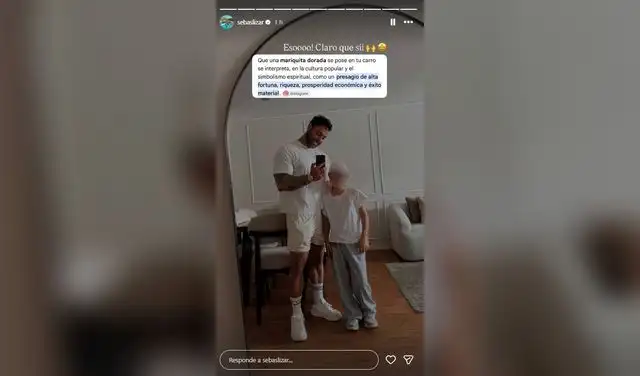 Sebastián Lizarzaburu feliz junto a la hija que tuvo con Andrea San Martín Sebastián Lizarzaburu feliz junto a la hija que tuvo con Andrea San Martín