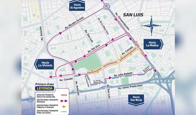 Plan de desvios por obra de via rapida canada