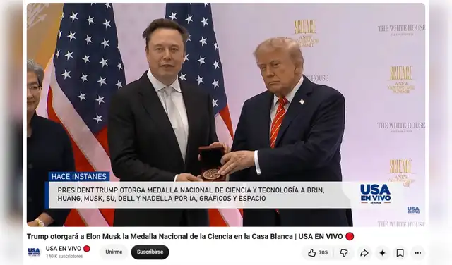 Ceremonia de premiación. Foto: YouTube