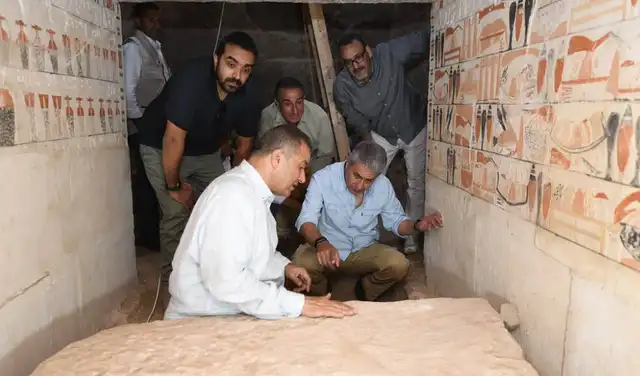 Interior de la tumba. Foto: Ministerio de Turismo y Antigüedades de Egipto Interior de la tumba. Foto: Ministerio de Turismo y Antigüedades de Egipto