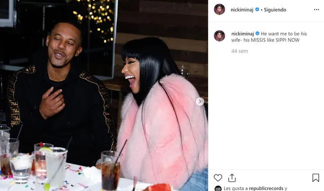Nicki Minaj anuncia compromiso en Instagram
