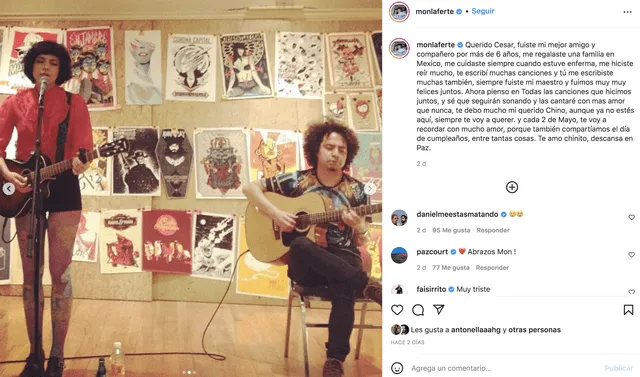 César Ceja fue el productor musical y la expareja de Mon Laferte que la inspiró a crear el tema "Tu falta de querer". Foto: Mon Laferte/Instagram.